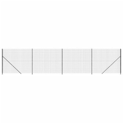 Wire Mesh Fence with Flange Anthracite 1.6x10 m