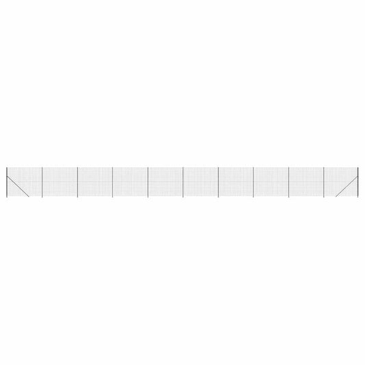 Wire Mesh Fence with Flange Anthracite 1.4x25 m