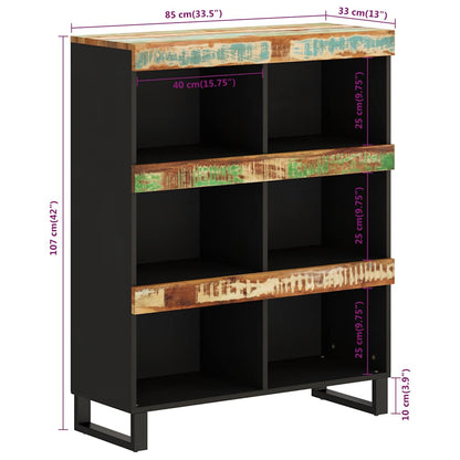 Side Cabinet 85x33x107 cm Solid Wood Reclaimed