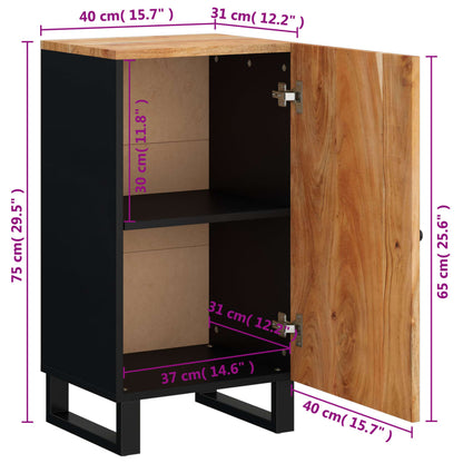 Sideboard with Door 40x31x75 cm Solid Wood Acacia