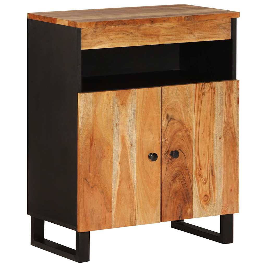 Sideboard with 2 Doors 60x33x75 cm Solid Wood Acacia