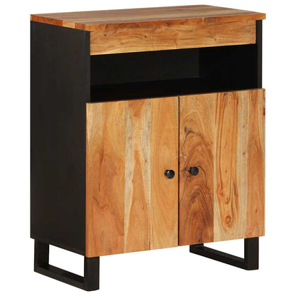 Sideboard with 2 Doors 60x33x75 cm Solid Wood Acacia