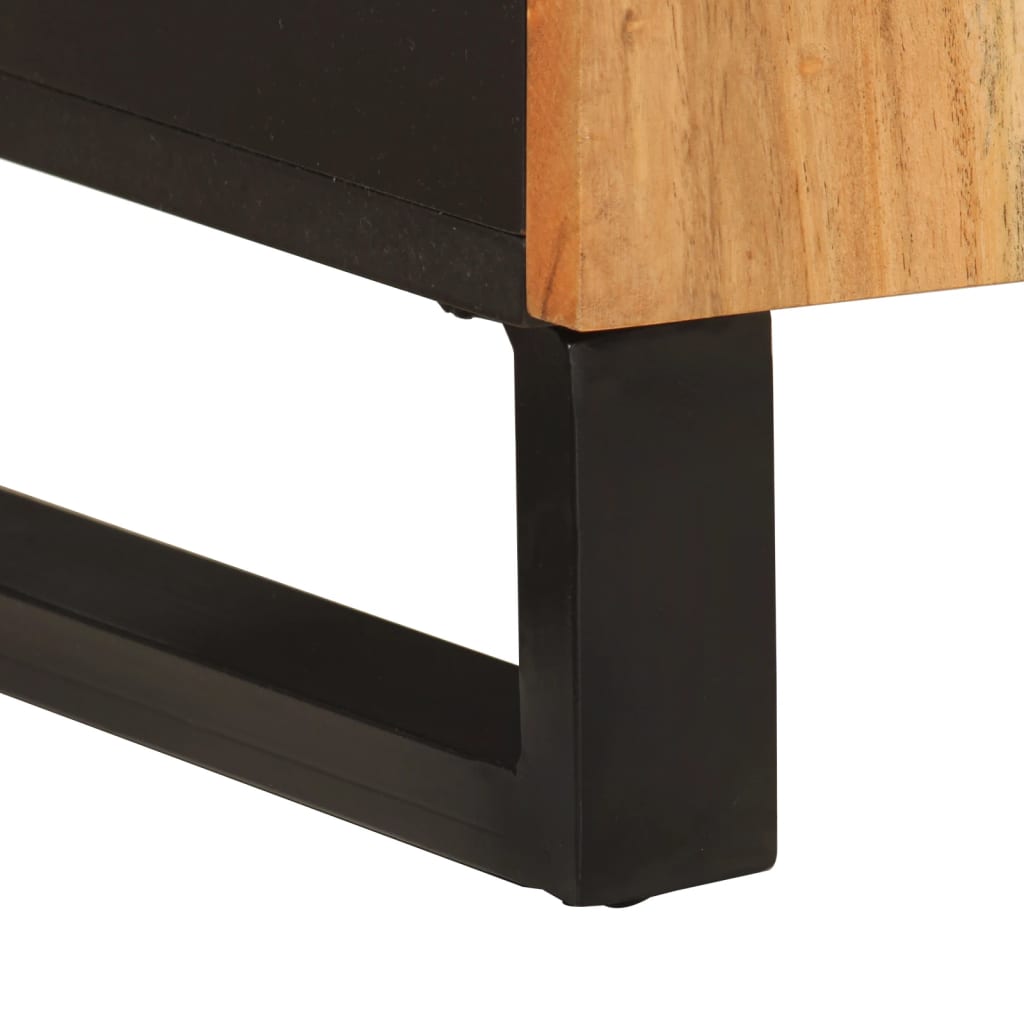 Sideboard with 2 Doors 60x33x75 cm Solid Wood Acacia