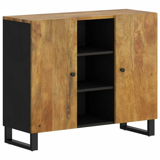Sideboard with 2 Doors 90x33x75 cm Solid Wood Mango