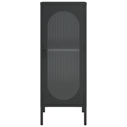 Sideboard Black 40x35x105 cm Glass and Steel