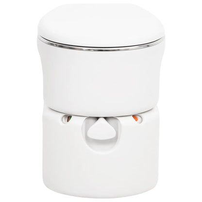 Integrated Camping Toilet White 24+17 L HDPE&Steel
