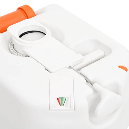Integrated Camping Toilet White 24+17 L HDPE&Steel