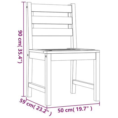 5 Piece Patio Dining Set Solid Wood Teak