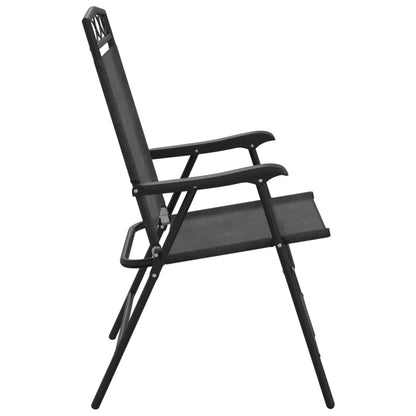Garden Chair | Set of 8 | Melange Grey | Textilene fabric, Steel