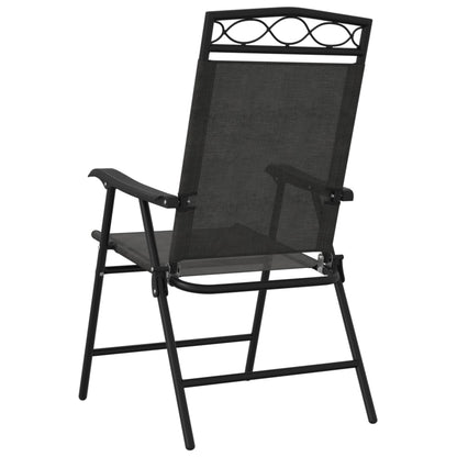 Garden Chair | Set of 8 | Melange Grey | Textilene fabric, Steel