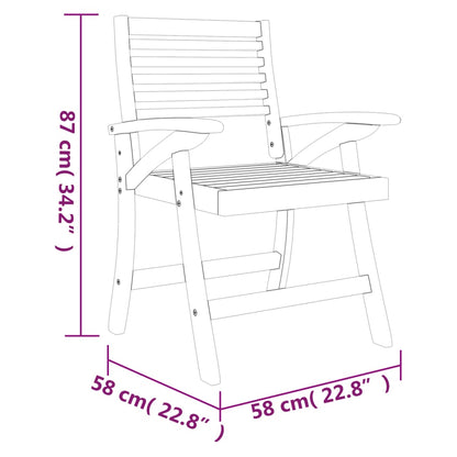 Garden Dining Set | Natural Wood | Solid Acacia wood | Medium | Durable