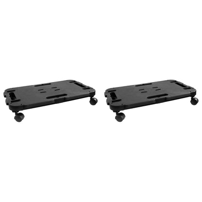 Transport Trolleys 2 pcs Black Polypropylene 200 kg