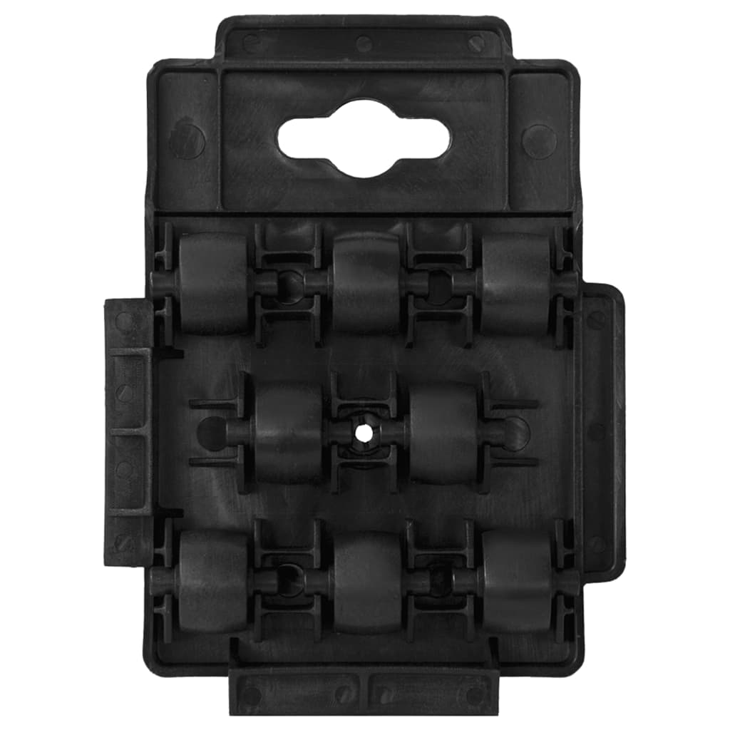 Moving Dollies with 8 Wheels 20 pcs Black Polypropylene 150 kg