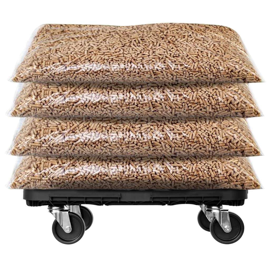 Transport Trolleys 3 pcs Black Polypropylene 300 kg
