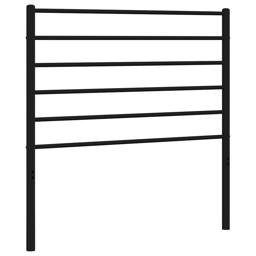 Headboard | Black | Steel | 107 cm mattress width | Classic/Traditional
