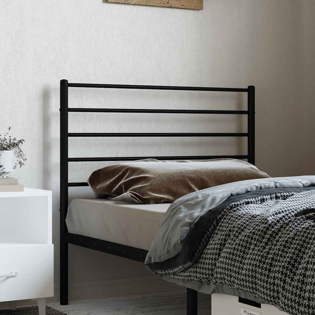 Headboard | Black | Steel | 107 cm mattress width | Classic/Traditional