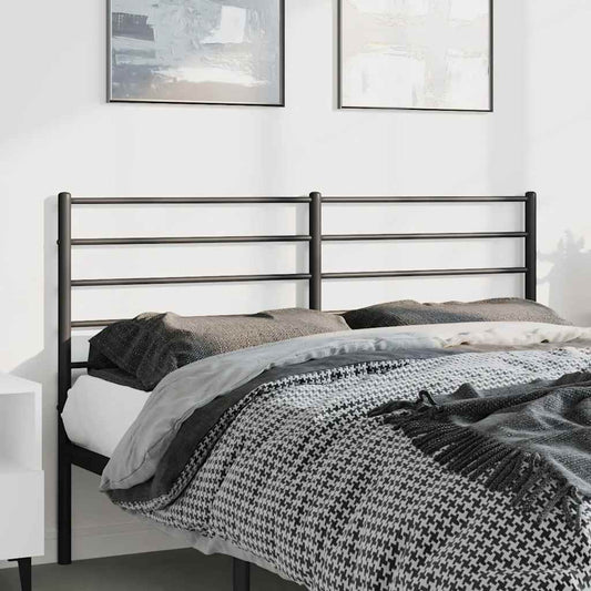 Metal Replace Headboard Black 135 cm