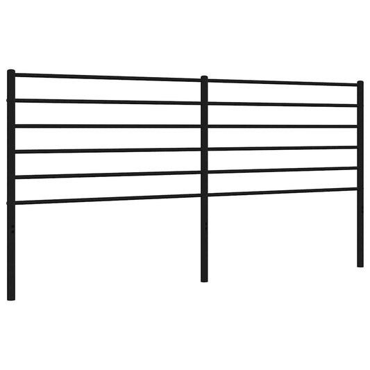 Metal Replace Headboard Black 200 cm