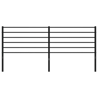 Headboard | Black | Powder-Coated Steel | 200 cm | Sturdy | Headboard
