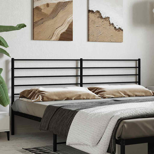 Metal Replace Headboard Black 200 cm