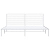 Metal Bed Frame without Mattress with Headboard White 183x213cm