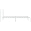 Metal Bed Frame without Mattress with Headboard White 183x213cm