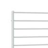 Metal Bed Frame without Mattress with Footboard White 100x190cm