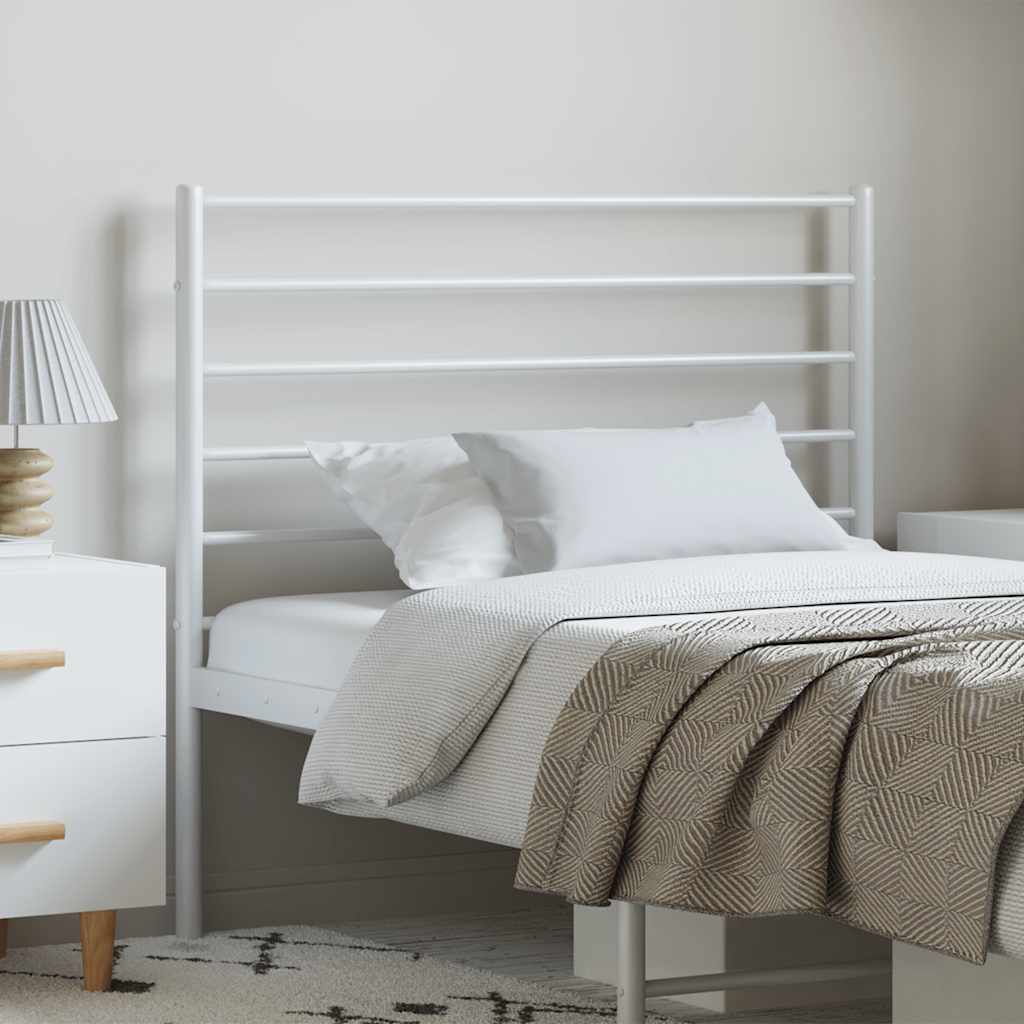 Headboard | White | Powder-Coated Steel | Single Bed Headboard | Durable