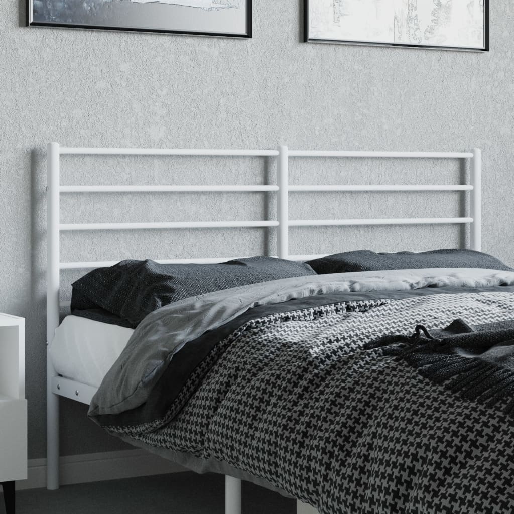 Headboard | White | Powder-Coated Steel | For 120 cm wide bed | Durable