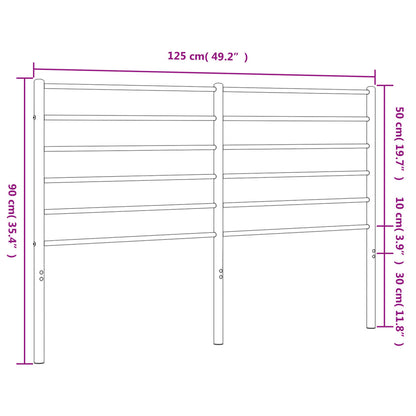 Headboard | White | Powder-Coated Steel | For 120 cm wide bed | Durable