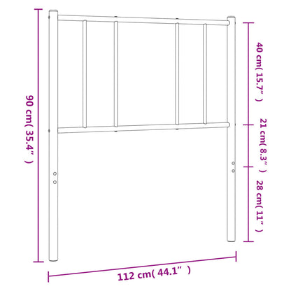 Metal Replace Headboard Black 107 cm