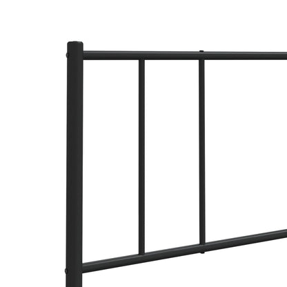 Metal Replace Headboard Black 200 cm