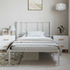 Metal Bed Frame without Mattress with Headboard White 100x200cm
