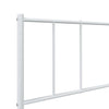 Metal Bed Frame without Mattress with Headboard White 100x200cm