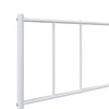 Metal Bed Frame without Mattress with Footboard White 100x190cm