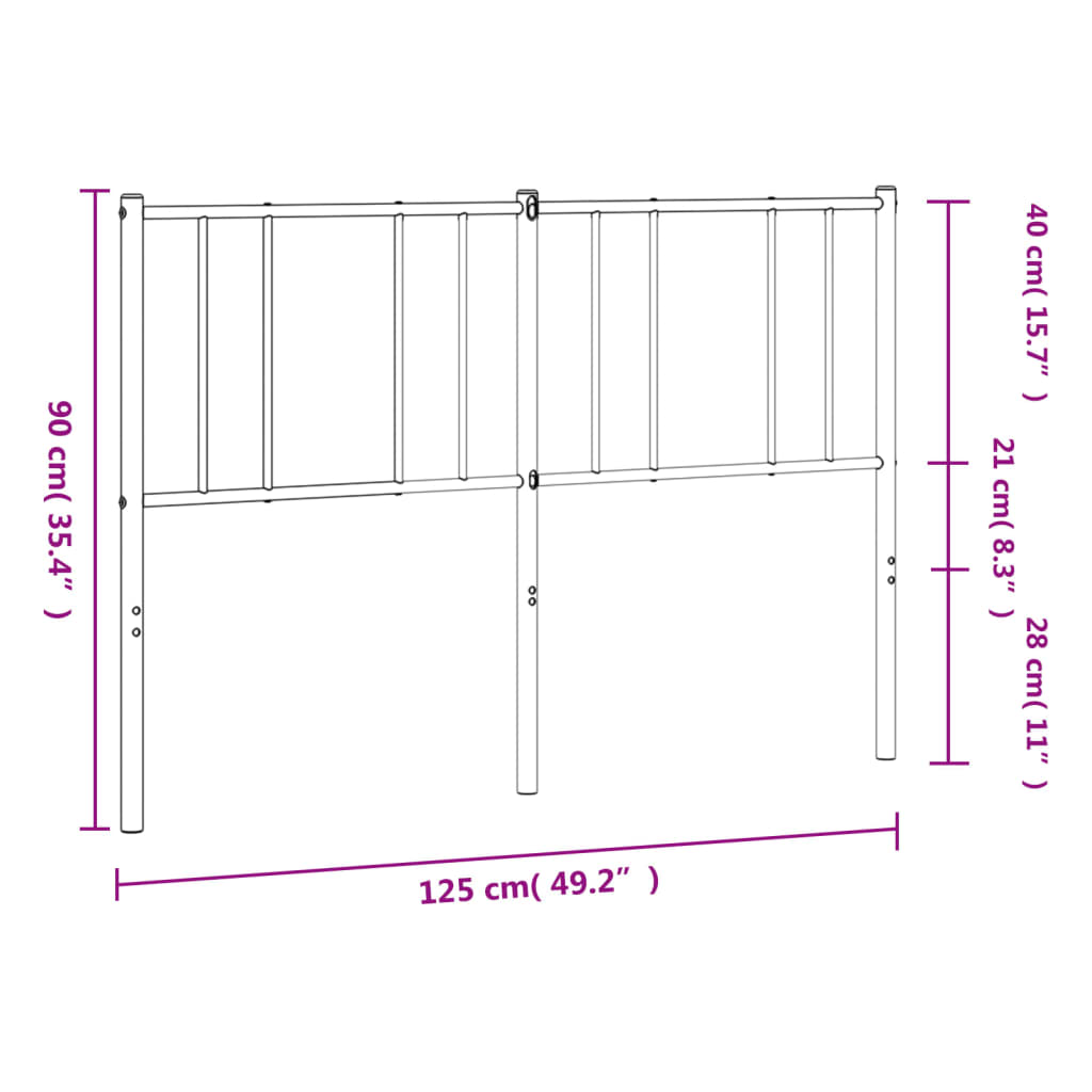 Headboard | White | Powder-Coated Steel
