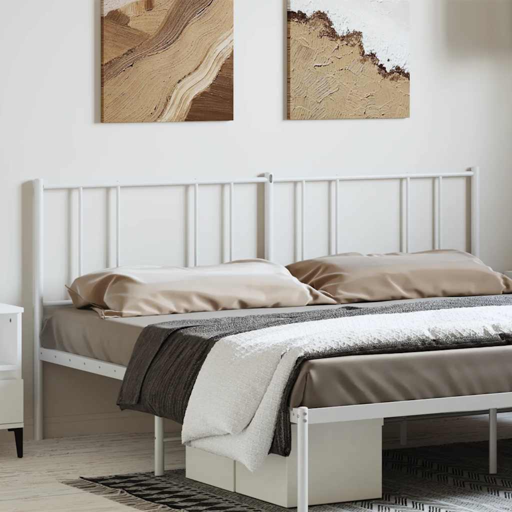 Headboard | White | Powder-Coated Steel | 180 cm wide for double bed