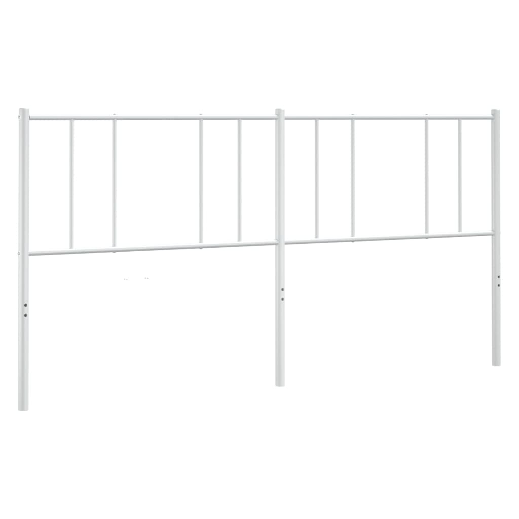 Headboard | White | Powder-Coated Steel | 200 cm |  Sturdy | Headboard