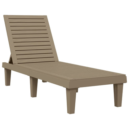 Sun Lounger | Light brown | Polypropylene | 155x58x83 cm