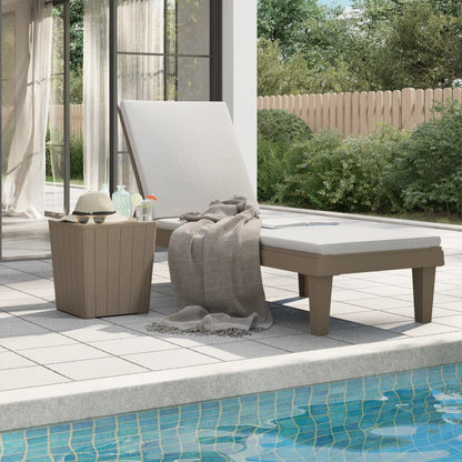 Sun Lounger | Light brown | Polypropylene | 155x58x83 cm
