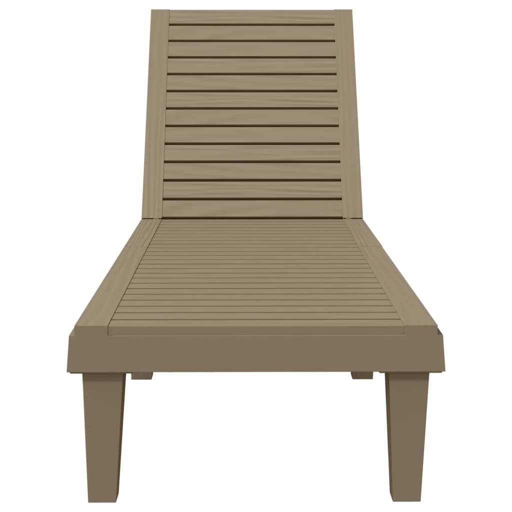 Sun Lounger | Light brown | Polypropylene | 155x58x83 cm