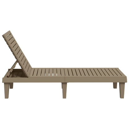 Sun Lounger | Light brown | Polypropylene | 155x58x83 cm