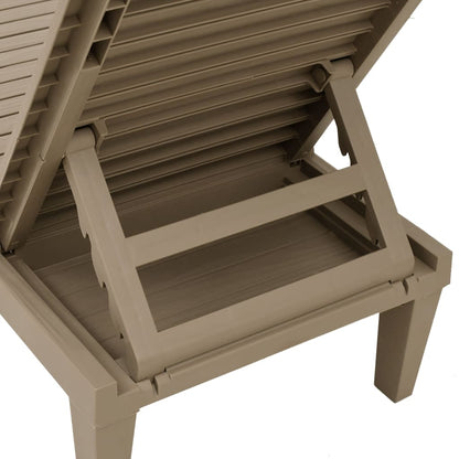 Sun Lounger | Light brown | Polypropylene | 155x58x83 cm