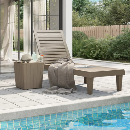 Sun Lounger | Light brown | Polypropylene | 155x58x83 cm
