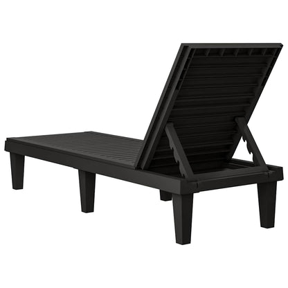 Sun Lounger | Set of 2 | Black | Polypropylene | Medium | Modern