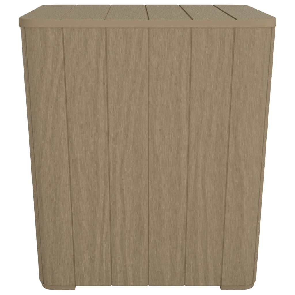 Patio Table with Removable Lid Light Brown Polypropylene