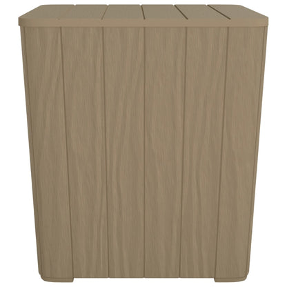 Patio Table with Removable Lid Light Brown Polypropylene