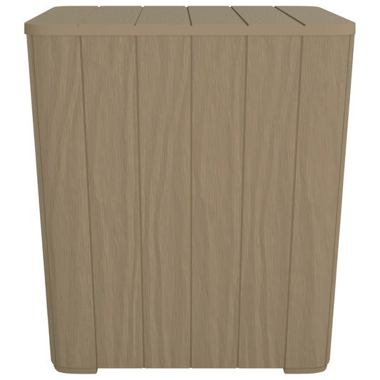 Garden Table with Removable Lid Light Brown Polypropylene