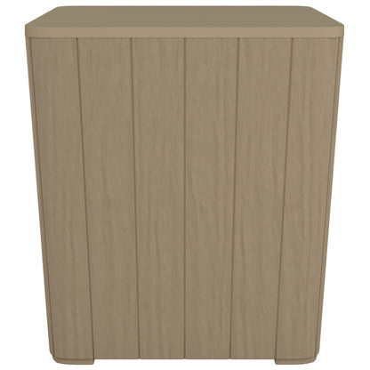Patio Table with Removable Lid Light Brown Polypropylene