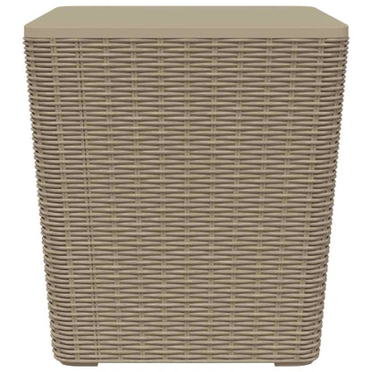 Garden Table with Removable Lid Light Brown Polypropylene